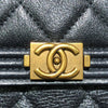 シャネル CHANEL ボーイシャネル　ロングフラップウォレット A80286 メタリックブルー カーフ レディース 長財布