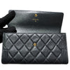 シャネル CHANEL ボーイシャネル　ロングフラップウォレット A80286 メタリックブルー カーフ レディース 長財布