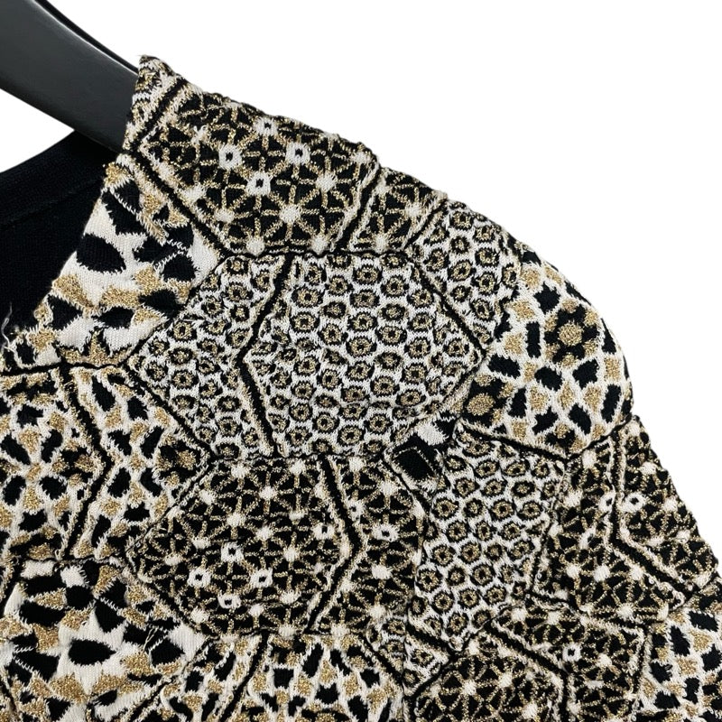 シャネル CHANEL 半袖ニットワンピース P50790 ゴールド コットン レディース ワンピース