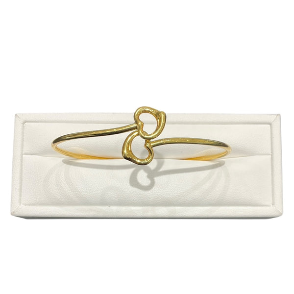ティファニー TIFFANY＆CO ダブルオープンハートバングル ゴールド 750YG アクセサリー