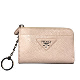 プラダ PRADA レザートライアングル キーチェーン 1PP122 ピンク レザー レディース カードケース