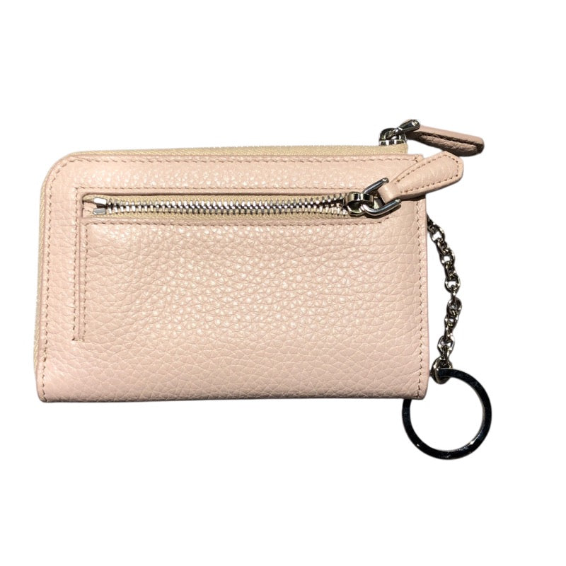 プラダ PRADA レザートライアングル キーチェーン 1PP122 ピンク レザー レディース カードケース