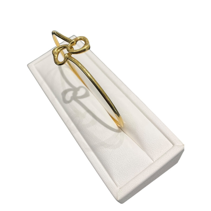 ティファニー TIFFANY＆CO ダブルハートバングル ゴールド 750YG