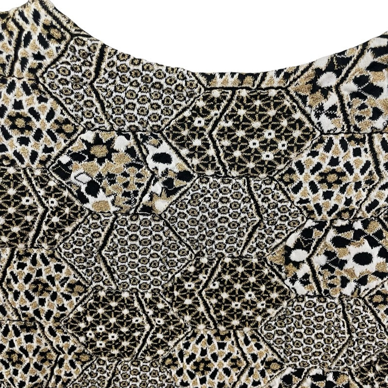 シャネル CHANEL 半袖ニットワンピース P50790 ゴールド コットン レディース ワンピース