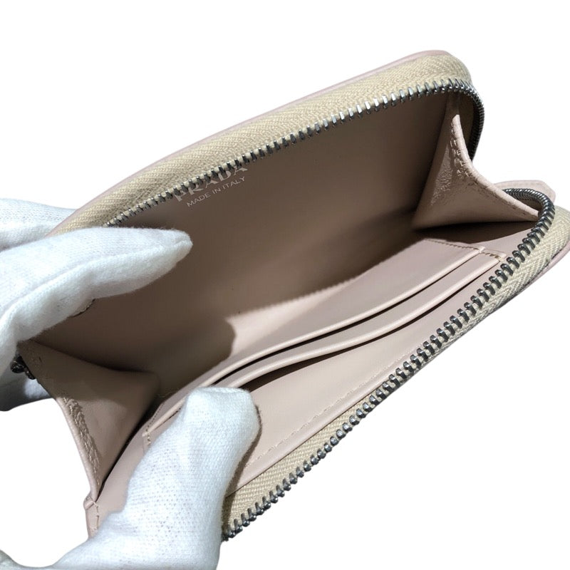 プラダ PRADA レザートライアングル キーチェーン 1PP122 ピンク レザー レディース カードケース