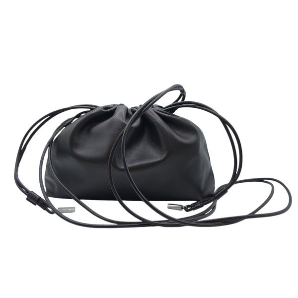 THE ROW アンジー ショルダー ダークブラウン レザー ユニセックス ショルダーバッグ