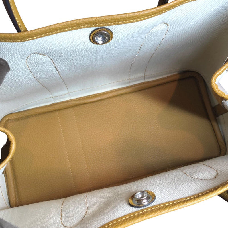 エルメス HERMES ガーデンパーティＴＰＭ Ｙ刻 ビスキュイ ＳＶ金具 トワル レディース ハンドバッグ