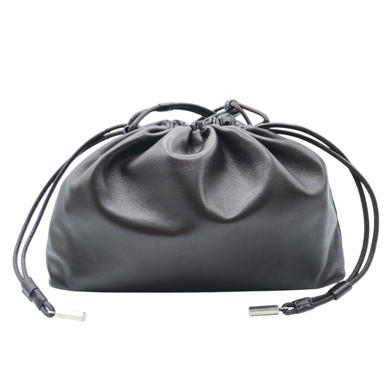 THE ROW アンジー ショルダー ダークブラウン レザー ユニセックス ショルダーバッグ