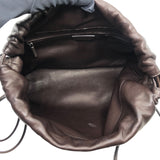 THE ROW アンジー ショルダー ダークブラウン レザー ユニセックス ショルダーバッグ