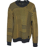 フェンディ FENDI FFロゴジャガードニットセーター FAE549 イエロー ウール メンズ セーター