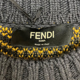 フェンディ FENDI FFロゴジャガードニットセーター FAE549 イエロー ウール メンズ セーター