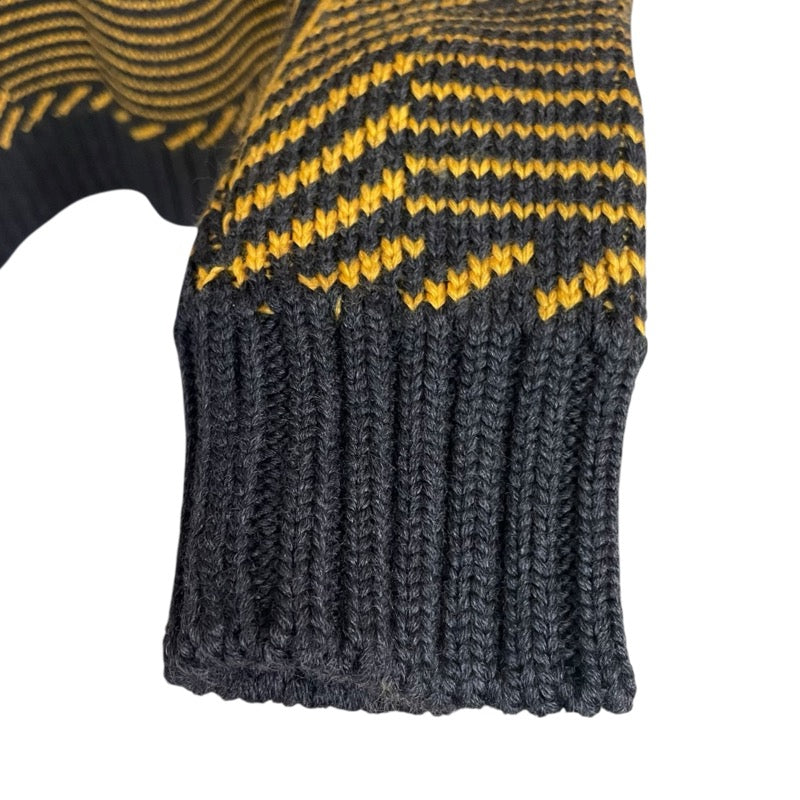 フェンディ FENDI FFロゴジャガードニットセーター FAE549 イエロー ウール メンズ セーター