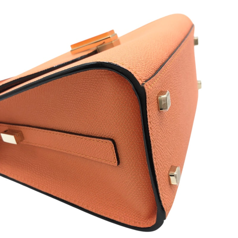 ヴァレクストラ VALEXTRA イジィデミニ オレンジ レザー レディース ショルダーバッグ