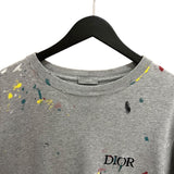 クリスチャン・ディオール Christian Dior ペイント加工ロゴ刺繍半袖Tシャツ 183J686A0554 コットン メンズ 半袖Ｔシャツ