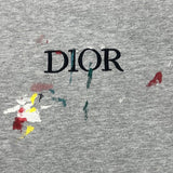 クリスチャン・ディオール Christian Dior ペイント加工ロゴ刺繍半袖Tシャツ 183J686A0554 コットン メンズ 半袖Ｔシャツ