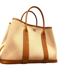 エルメス HERMES ガーデンパーティＴＰＭ Ｙ刻 ビスキュイ ＳＶ金具 トワル レディース ハンドバッグ