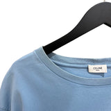 セリーヌ CELINE ロゴプリント半袖Tシャツ 2X681671Q ブルー コットン メンズ 半袖Ｔシャツ