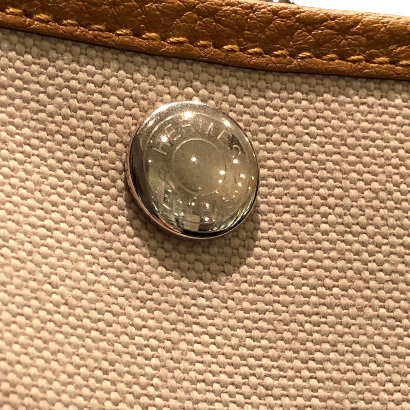 エルメス HERMES ガーデンパーティＴＰＭ Ｙ刻 ビスキュイ ＳＶ金具 トワル レディース ハンドバッグ