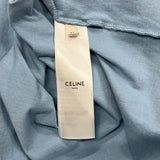 セリーヌ CELINE ロゴプリント半袖Tシャツ 2X681671Q ブルー コットン メンズ 半袖Ｔシャツ