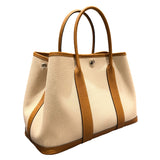 エルメス HERMES ガーデンパーティＴＰＭ Ｙ刻 ビスキュイ ＳＶ金具 トワル レディース ハンドバッグ