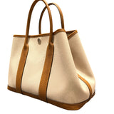 エルメス HERMES ガーデンパーティＴＰＭ Ｙ刻 ビスキュイ ＳＶ金具 トワル レディース ハンドバッグ