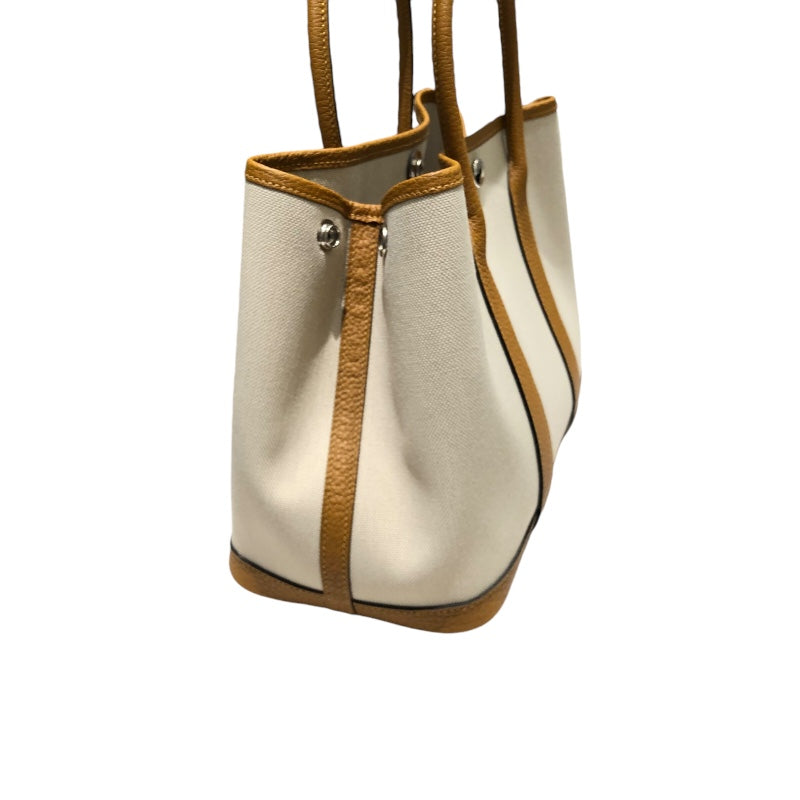 エルメス HERMES ガーデンパーティＴＰＭ Ｙ刻 ビスキュイ ＳＶ金具 トワル レディース ハンドバッグ