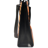 バーバリー BURBERRY タイガープリント２WAYトート ブラック・イエロー PVC・レザー レディース トートバッグ
