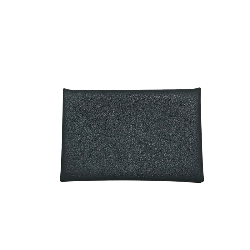 エルメス HERMES カルヴィヴェルソ D刻 グレー エバーカラー ユニセックス カードケース