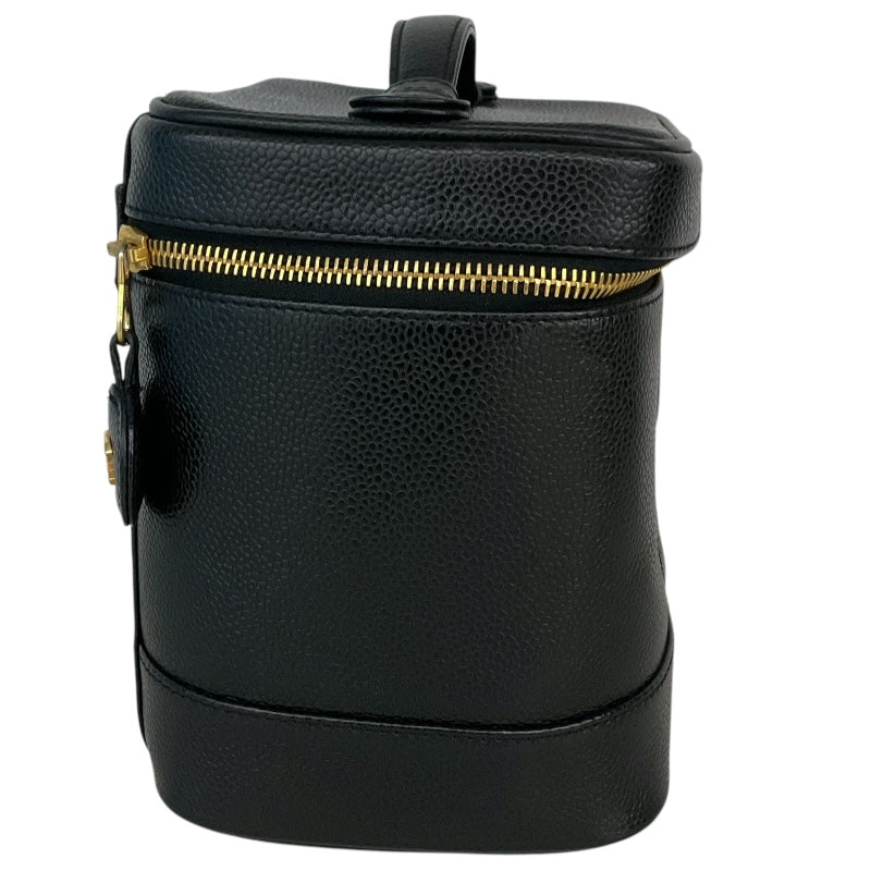 シャネル CHANEL ココマーク バニティバッグ A01998 ブラック キャビア レディース ハンドバッグ