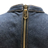 フェンディ FENDI デザインデニムワンピース FLD545 ブルー コットン レディース ワンピース