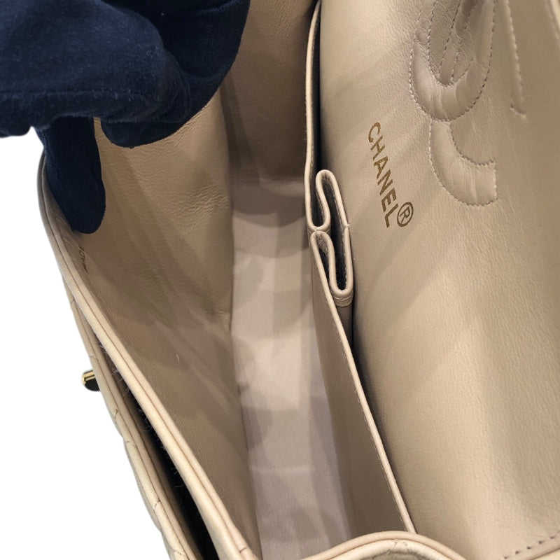 シャネル CHANEL マトラッセ25 A01112 ベージュ ラムスキン レディース ショルダーバッグ