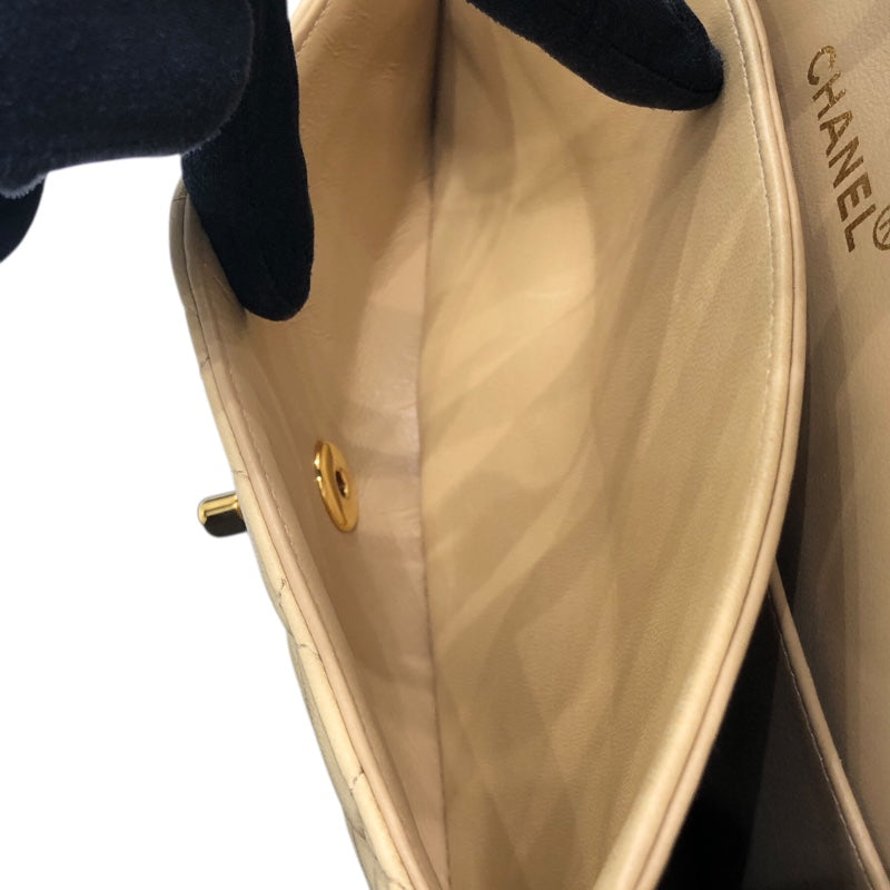 シャネル CHANEL マトラッセ25 A01112 ベージュ ラムスキン レディース ショルダーバッグ