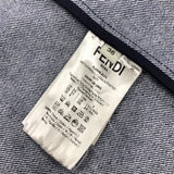 フェンディ FENDI デザインデニムワンピース FLD545 ブルー コットン レディース ワンピース