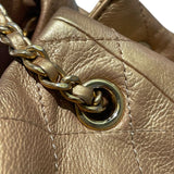シャネル CHANEL マトラッセチェーントートバッグ ゴールド カーフレザー レディース ショルダーバッグ