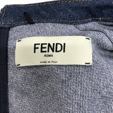 フェンディ FENDI デザインデニムワンピース FLD545 ブルー コットン レディース ワンピース