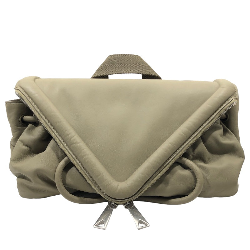 ボッテガ・ヴェネタ BOTTEGA VENETA ビーㇰベルトバッグ カーキ レザー メンズ ボディバッグ