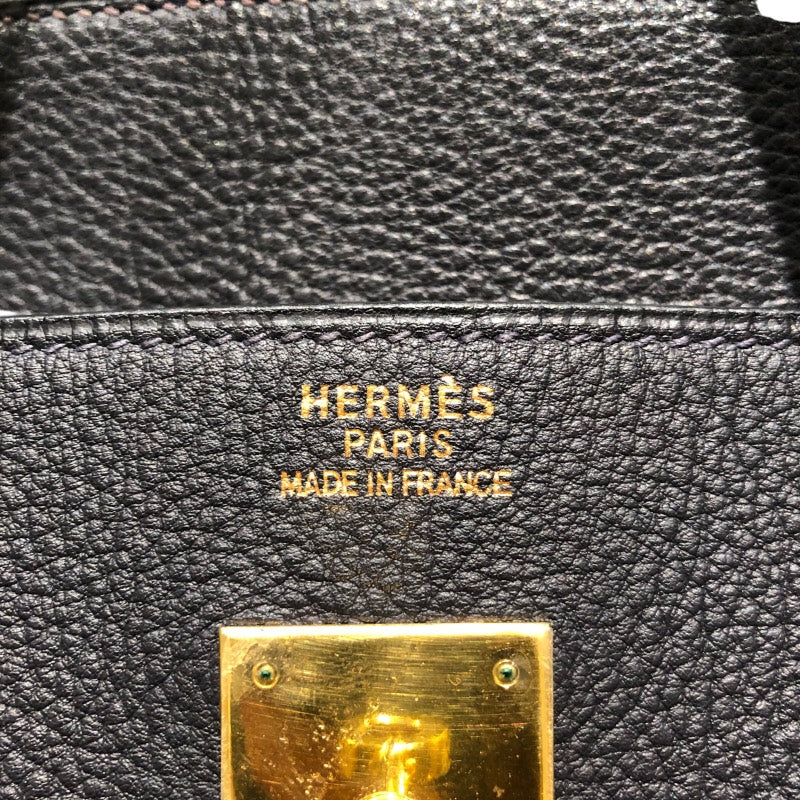 エルメス HERMES バーキン40 □Ｂ刻 ブルーインディゴ/ゴールド金具 ユニセックス ハンドバッグ