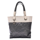 シャネル CHANEL パリビアリッツトートPM A34208 シルバー コーティングキャンバス レディース ハンドバッグ