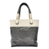 シャネル CHANEL パリビアリッツトートPM A34208 シルバー コーティングキャンバス レディース ハンドバッグ