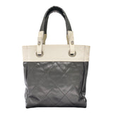 シャネル CHANEL パリビアリッツトートPM A34208 シルバー コーティングキャンバス レディース ハンドバッグ