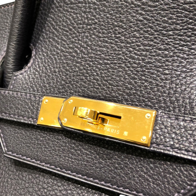 エルメス HERMES バーキン40 □Ｂ刻 ブルーインディゴ/ゴールド金具 ユニセックス ハンドバッグ