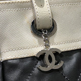 シャネル CHANEL パリビアリッツトートPM A34208 シルバー コーティングキャンバス レディース ハンドバッグ