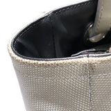 シャネル CHANEL パリビアリッツトートPM A34208 シルバー コーティングキャンバス レディース ハンドバッグ