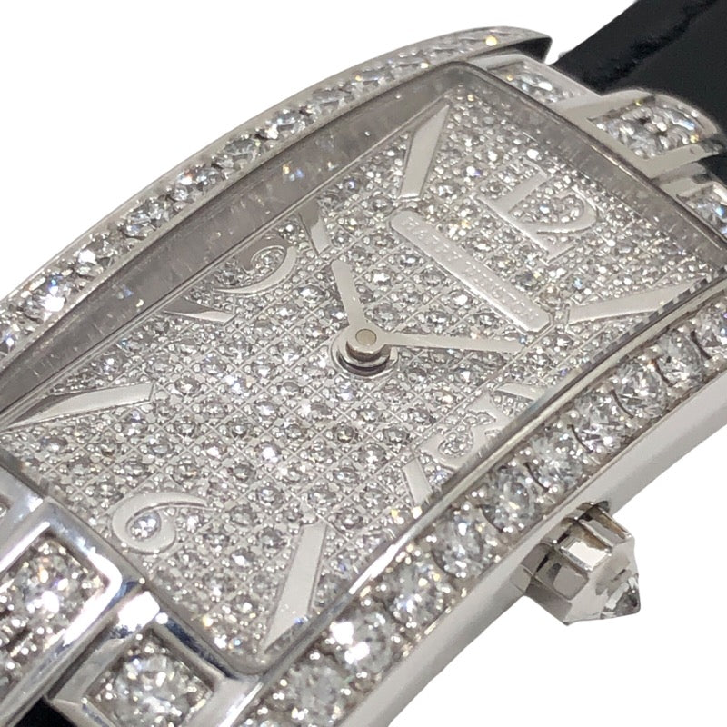 ハリーウィンストン HARRY WINSTON アヴェニュー 330/LQWL.DO1/D3 K18WG/レザー クオーツ レディース 腕時計