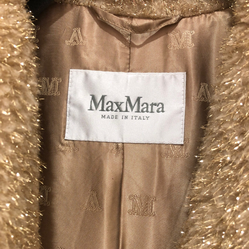 マックスマーラ Max Mara テディベアルレックスボアロングコート 101101016 ベージュ ゴールド  ラメ レディース その他アウター