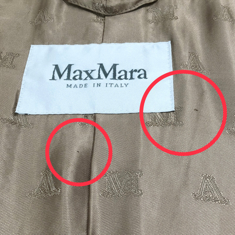 マックスマーラ Max Mara テディベアルレックスボアロングコート 101101016 ベージュ ゴールド ラメ レディース その他アウター