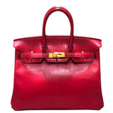 エルメス HERMES バーキン25 □R刻印 ルージュヴィフ ゴールド金具 タデラクト レディース ハンドバッグ