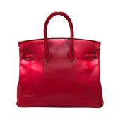 エルメス HERMES バーキン25 □R刻印 ルージュヴィフ ゴールド金具 タデラクト レディース ハンドバッグ