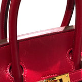 エルメス HERMES バーキン25 □R刻印 ルージュヴィフ ゴールド金具 タデラクト レディース ハンドバッグ