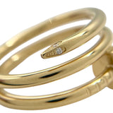 カルティエ Cartier ジュスト アン クル ダイヤ リング ダブル #49 K18YG ダイヤモンド ジュエリー